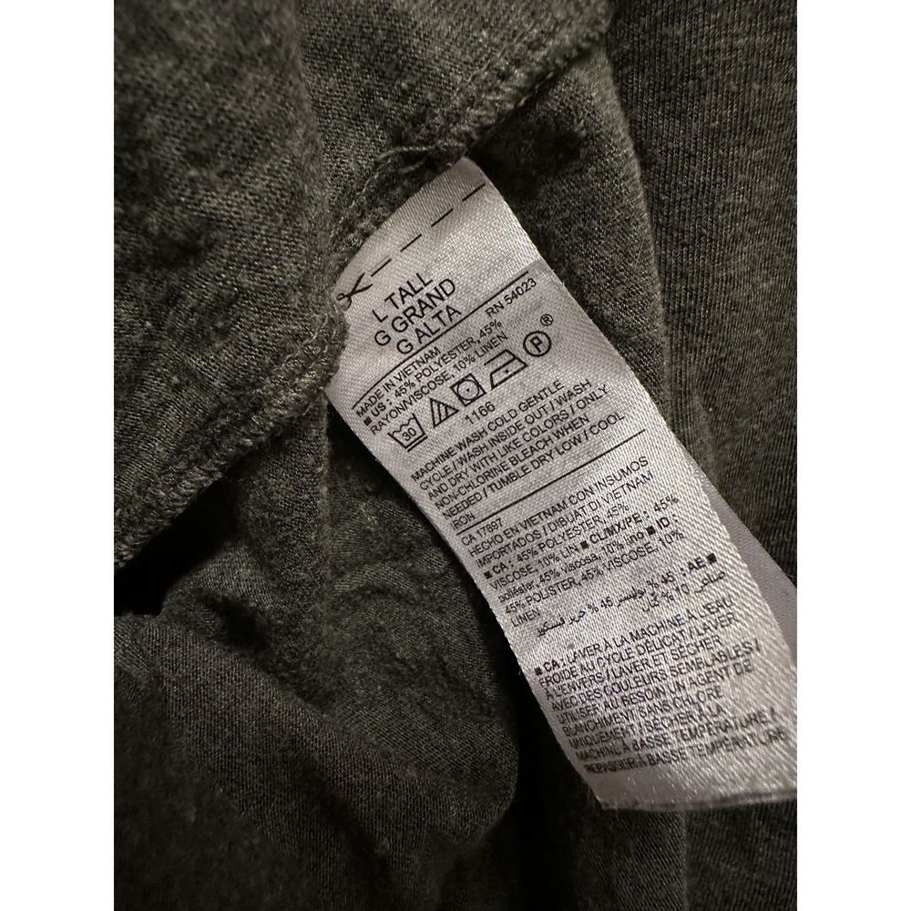 Old Navy L TALL Large LT Green Short Sleeve, V-Neck Soft, Thin, light weight - Picture 6 of 7